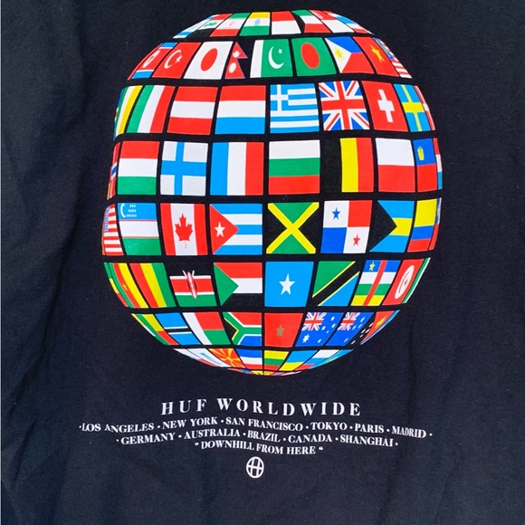 H.U.F. Worldwide Downhill From Here T-shirt - Picture 5 of 6